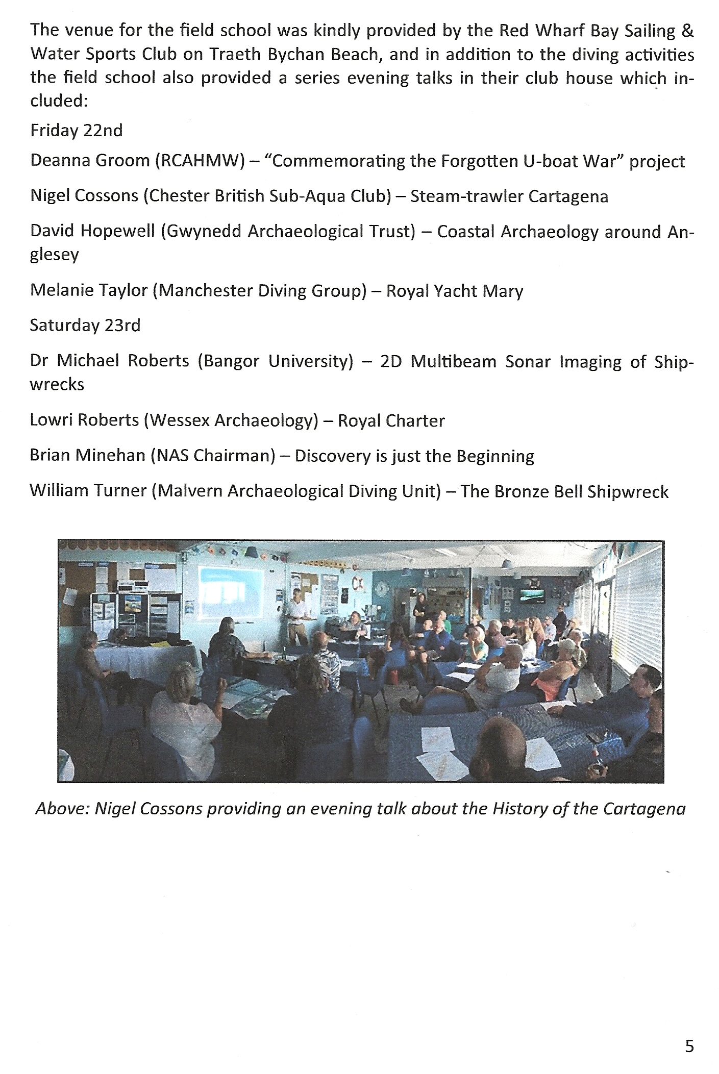 Council for British Archaeology (Wales) newsletter article